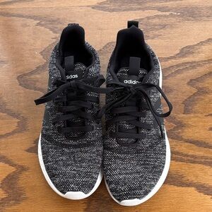 Adidas Knit Black and White Running Shoes